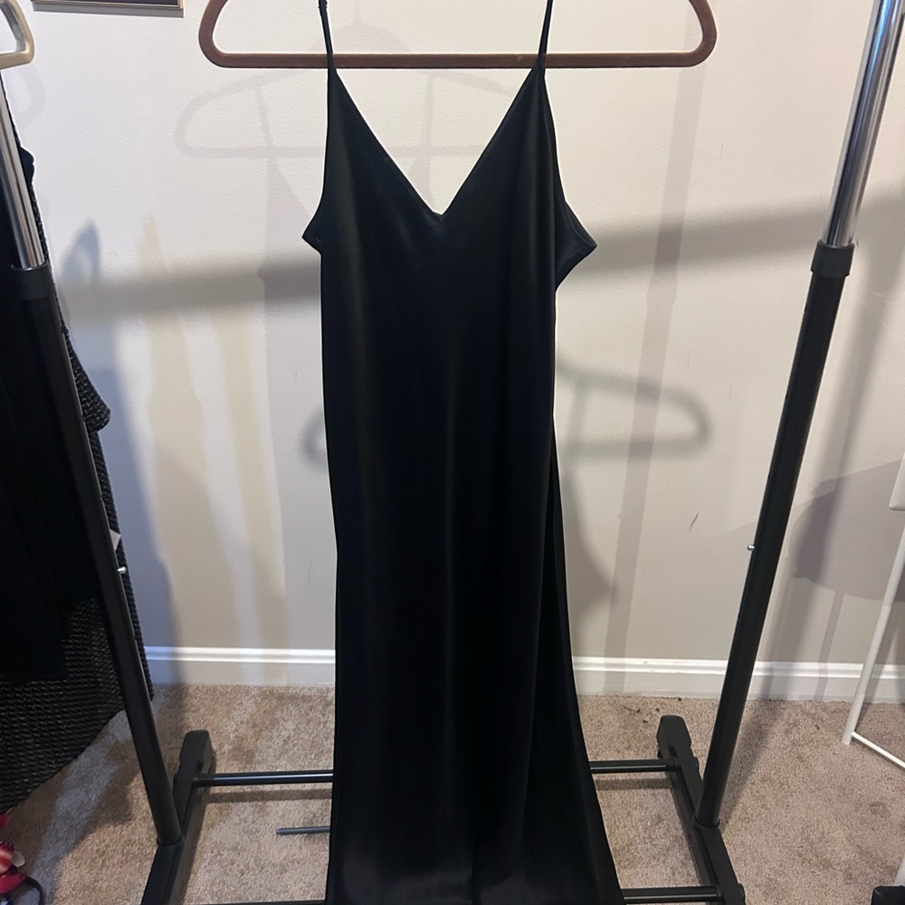 Black Silk Slip Dress